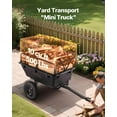 thumbnail image 4 of Dump Trailer 500lbs 10 Cu Ft ATV Utility Cart - Tow Behind Garden Trailer for Tractor, UTV, Lawn Mower - Heavy Duty Plastic Hopper, 4 of 5