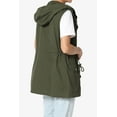 thumbnail image 4 of TheMogan Veste Utilitaire Sans Manches à Cordon, Coupe Ample, pour Femmes Grande Taille, Style Militaire, 4 of 7