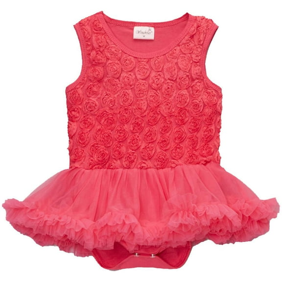 Wenchoice Hot Pink Rosette Tutu Bodysuit Girl's S(6M-12M)