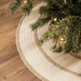 thumbnail image 4 of Colonial Mills 50" Beige Stripe Round Christmas Tree Skirt, 4 of 4