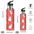 thumbnail image 2 of Yayeee 20oz Insulated Water Bottle Double Wall Stainless Steel with Flip Straw Lid, Red Snowman, 2 of 7