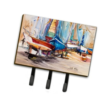 Carolines Treasures JMK1066TH68 On the Hill Sailboats Leash or Key Holder Triple multicolor