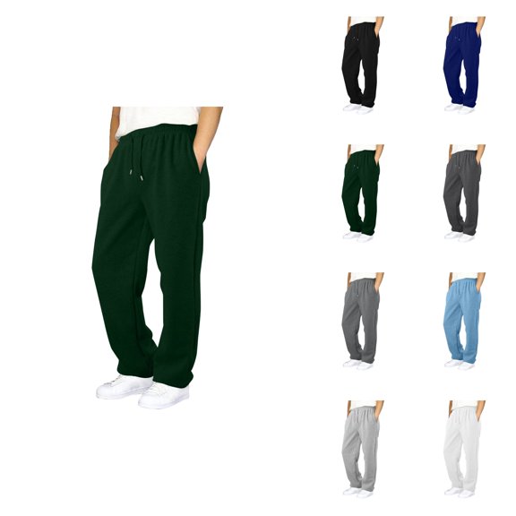 Boys and Girls Casual Athletic Joggers, Elastic Waist Straight Leg Open Bottom, Functional Pockets, Baggy Sweatpants