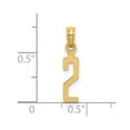 thumbnail image 2 of 14k Gold Pendant Necklace Sport game Number 2 Block Styl 18.44x4.32mm Wide 0.9mm Thick Pendant for Women, 2 of 2