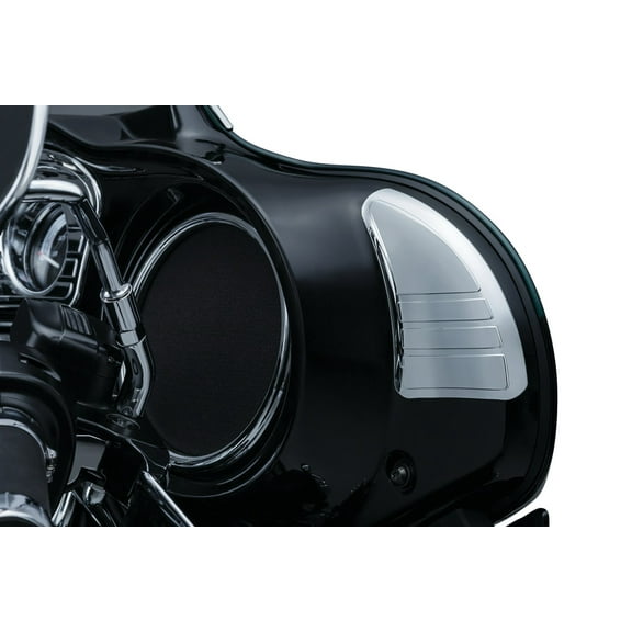 Kuryakyn Tri-Line Inner Fairing Cover Plates, Chrome