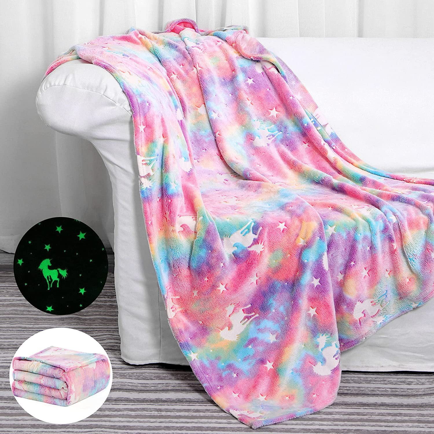 Glow throw blanket sale
