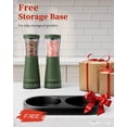 thumbnail image 2 of Tomeem Electric Pepper Grinder with LED Light & USB Rechargeable Stainless Steel Automatic Mill Shakers, Dark Green, 2 of 9