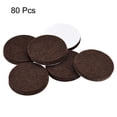 thumbnail image 3 of Uxcell Felt Furniture Pads 35mm Dia 5mm Thick Self Adhesive Floor Protectors, Brown 80Pcs, 3 of 5