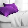 thumbnail image 5 of Tkrady 2Pcs Pillowcase 51x76cm, Silk Satin Imitation Silk Satin Solid Hotel Bedding Pillowcase Purple, 5 of 6