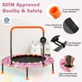 thumbnail image 6 of Spaco 36 Inch Mini Trampoline with Colorful LED Lights and Bluetooth Speaker-Pink, Bounce Trampoline for Outdoor as Garden, Park, 6 of 8