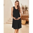 thumbnail image 2 of EKOUAER Nursing Nightgown Breastfeeding Gown Sleeveless Maternity Dress Pleated Tank Breastfeeding Pregnancy Clothes, 2 of 6