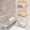 thumbnail image 2 of Caja de jabón sin perforaciones montada en la pared Escurridor de baño de alta gama para el hogar Jabonera de pared Caja de jabón de doble capa, 2 of 2