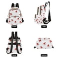 thumbnail image 4 of FORMRS Mini Backpack Purse for Women Travel Daypack Casual Shoulder Bag, Cute Santa Hats Pattern, 4 of 7