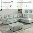 thumbnail image 5 of Faux Leather Storage Ottoman, 5 of 8