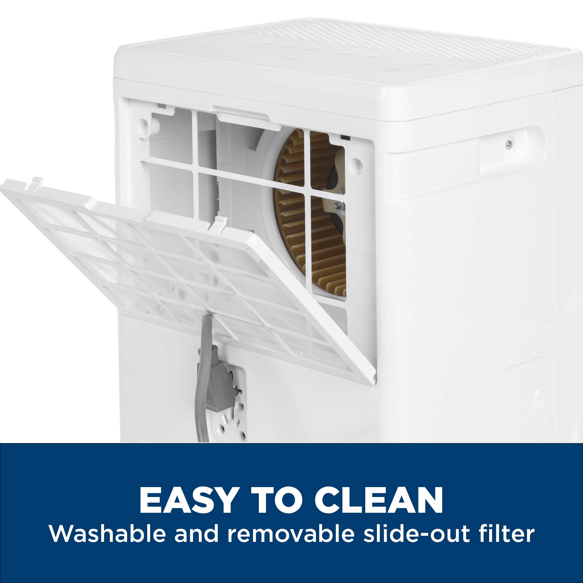 GE® 35 Pint Portable Dehumidifier, Covers up to 450 sq. ft., with Smart Dry for Very Damp Spaces