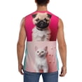thumbnail image 4 of Honeii Colorful Dog Cat Collage Print Men's Sleeveless Muscle Shirts, Breathable & Quick-Dry Gym Shirt, Athletic Tank Top for Running, Fitness, and Outdoor Activities-Small, 4 of 7