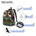 thumbnail image 5 of Daiia Boho Owl Vintage Canvas Backpack for Men and Women ,Hiking Backpack,Travel Laptop Bag for School,Large Capacity Backpack, 5 of 8
