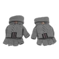 thumbnail image 3 of 1 par de guantes calentados por USB, guantes térmicos de calefacción eléctrica, calentadores de manos de invierno para trabajar con medio dedo, color gris, 3 of 8