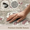 thumbnail image 6 of ODIKA Round Flower Shaped Traditional Botanical Print Border Solid for Great Room, Indoor Open Concept, Large Living Low Profile Flatwoven, 6 of 7