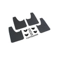 thumbnail image 2 of Red Hound Auto 4 Piece Modern Universal Splash Guards Fits Most Cars Sedans Small Vans SUVs and Crossovers Front Rear Driver Passenger Mud Flaps Black 4pc Full Set with Hardware 7.5 Inch x 11 Inch, 2 of 7