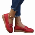 thumbnail image 2 of IEMIEMIEM Womens Loafers Comfortable Flats Shoes Casual Slip On Lightweight Penny Loafers Bussiness Work Shoes Ladies Dress Shoes 10 Wide Red, 2 of 7