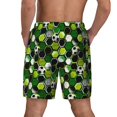thumbnail image 2 of Lsque Mens Swim Trunks Soccer1 Pattern - Bathing Suit Compression Liner - Beach Swim Shorts Swimwear - (S-3XL) - Stretch Quick Dry -Medium, 2 of 9