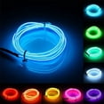 thumbnail image 1 of Cable EL de 5M, iluminación de luz de neón, electroluminiscencia, funciona con pilas para fiesta de Halloween (verde) brillar  Electrónica, 1 of 5