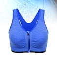 thumbnail image 2 of Front Zipper Sports Underwear Shockproof Running Fitness Sports Vest Yoga Bra for Workout - Size M (Blue), 2 of 4