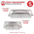 thumbnail image 2 of Chafing Dish Buffet Set Disposable - 21 x 13 (5 Pack) 9 x 13 (10 Pack) Aluminum Serving Trays, Catering Pans for Keeping Food Warm, Foil Chaffing Dishes for Buffets and Parties, Warming Tray, 2 of 5