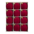 thumbnail image 4 of 12 Pcs Burgundy Velvet Flocked Christmas Balls, 2.4 Inch Christmas Tree Ornaments, Soft Hanging Xmas Ball Decorations for Tree, Home, Party and Holiday Decor, 4 of 8