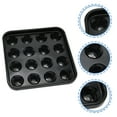 thumbnail image 1 of LOLIPPYY Black Plastic Pool Ball Holder Tray for Precise Billiard Accessories and Organized Storage, 1 of 8