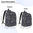 thumbnail image 2 of Disketp Nautical print Canvas Backpack Lightweight Travel Daypack Student Rucksack Laptop Backpack-, 2 of 5