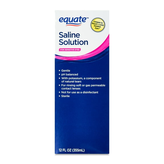 Equate Saline Solution for Sensitive Eyes, 12 fl oz, Compare to Bausch   Lomb Sensitive Eyes