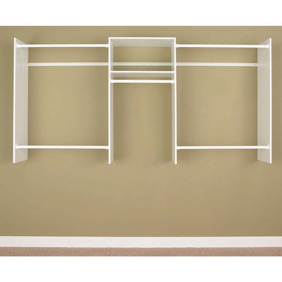 Easy Track Basic Starter Closet Organizer System RB1448 - Storage - 8 Ft, Multicolor