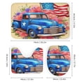 thumbnail image 3 of Vintage Truck with American Flag And Flowers Shower Curtain Waterproof Bathroom Curtain Set with Hooks Home Decor Bathroom Curtains 4pcs, 3 of 8