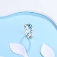 thumbnail image 4 of Beautlace 925 Sterling Silver Heart Mom Mother Rings,Cubic Zirconia Birthstone Adjustable Ring for Mum's Gift Grandma's Gift, 4 of 8