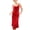 Burgundy, variant on Women's Satin Chemise Nightgown Soft Pjs Sexy Cami Long Sleeveless Cool Summer Comfy Slim Fit Loungewear Orange 12