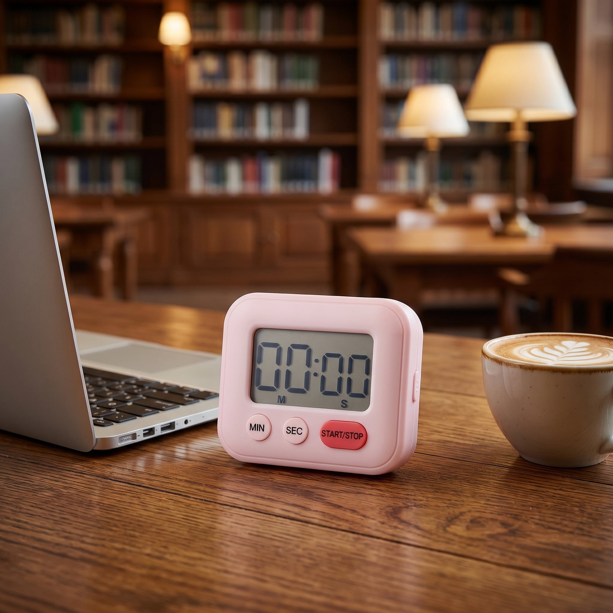 Unique Bargains Kitchen Timer with Loud Alarm and Magnetic Backing Pink