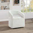 thumbnail image 6 of Devin Swivel Chair in White Speckle Fabric, 6 of 8