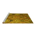 thumbnail image 2 of Ahgly Company Machine Washable Indoor Round Southwestern Yellow Country Area Rugs, 4' Round, 2 of 4
