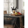 thumbnail image 6 of Black Brown Plank Table Cloth, Vintage Chic Wooden Grain Waterproof Tablecloth for Rectangle Tables, Reusable Washable Fabric Table Cover for Restaurant Kitchen Dining Tables 52"x70", 6 of 6