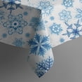 thumbnail image 5 of Blue Christmas Snowflake Pattern Square Tablecloth,Waterproof Square Table Cover,Wipeable Spillproof Washable Table Cover for Home Kitchen Party Decor 52"x52"(132x132cm), 5 of 6