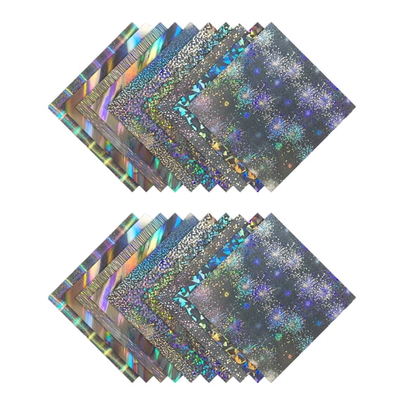 20PCS Shimmering Craft Paper Glittering Plastic Sheets For Art Craft Card Making Scrapbooking Wrapping Decoration