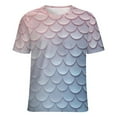 thumbnail image 5 of Mermaid Fish Scales T Shirts Basic T-Shirt Short Sleeve Ladies Tee Shirt Summer Graphic Clothing, 5 of 6