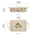 thumbnail image 3 of Bico Magnolia Floral Stoneware Baking Dish, Lasagna Pan, Large Rectangular Baking Pan, Casserole Dish, Microwave, Dishwasher and Oven Safe, 3 of 3