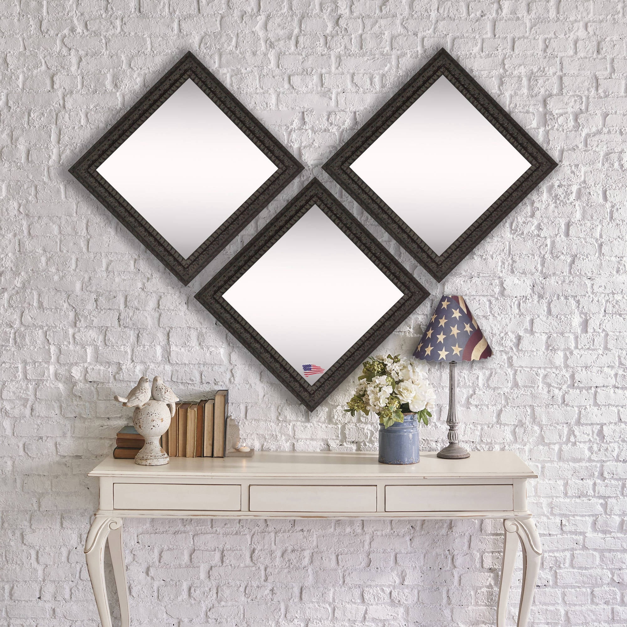 Rayne Western Rope Square Wall Mirror, Set of 4