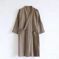 thumbnail image 6 of Tnhcen Men's Summer Robe Short Sleeve Lightweight, V-Neck Bathrobes for Men with Pockets, Soft Polyester Loungewear Housecoat for Home Size M-L, 6 of 6