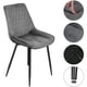 thumbnail image 3 of Conjunto de 2 Silla de Comedor Sillón, Silla Tapizada con Terciopelo, Sillas de Cocina Patas Metálicas, Gris claro esquí esquí Gafas de esquí, 3 of 5