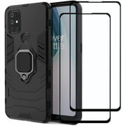 Strug for OnePlus Nord N10 5G Case,Heavy Duty Protection Shockproof Kickstand Armor Case with Tempered Glass Screen