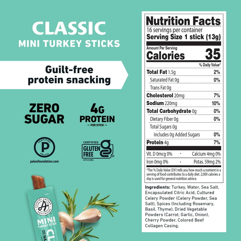 Jack Link's Savory Herb Mini Turkey Stick, 0.5 oz., 24 pk